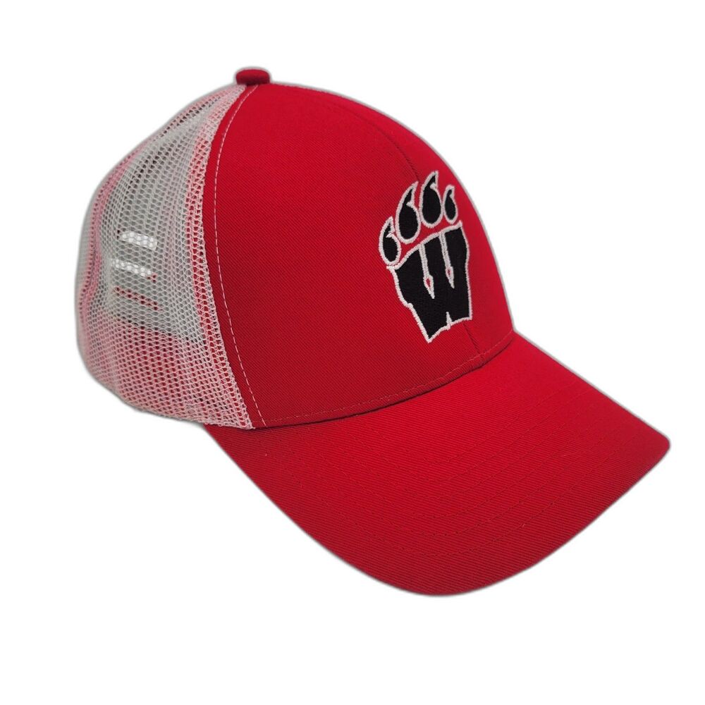 Wisconsin Badgers Embroidered Hat Cap Red OS